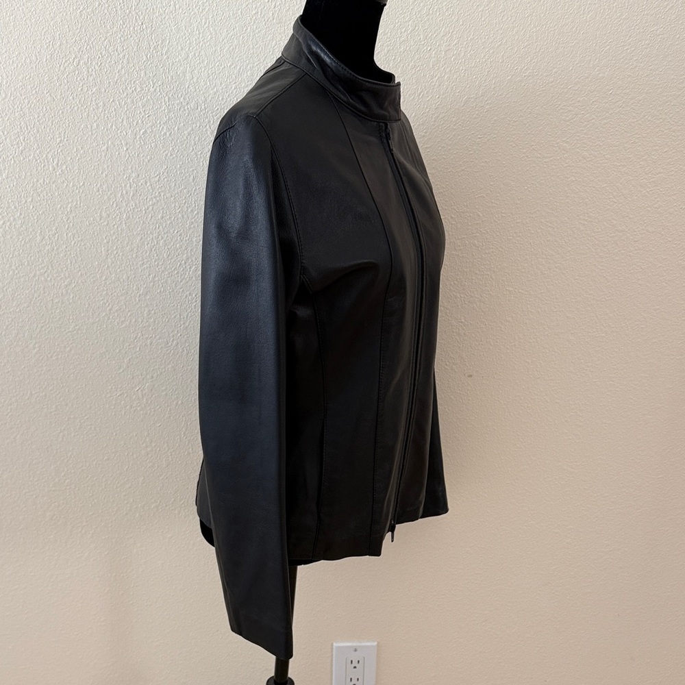 Vera Pelle Women's Black Leather Jacket - Picture 2 of 11